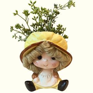 Vintage Giftwares Co. Little Girl With Yellow Hat Planter